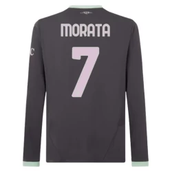 Camisola Futebol AC Milan Alvaro Morata #7 2024-25 Terceiro Equipamento Homem Manga Comprida