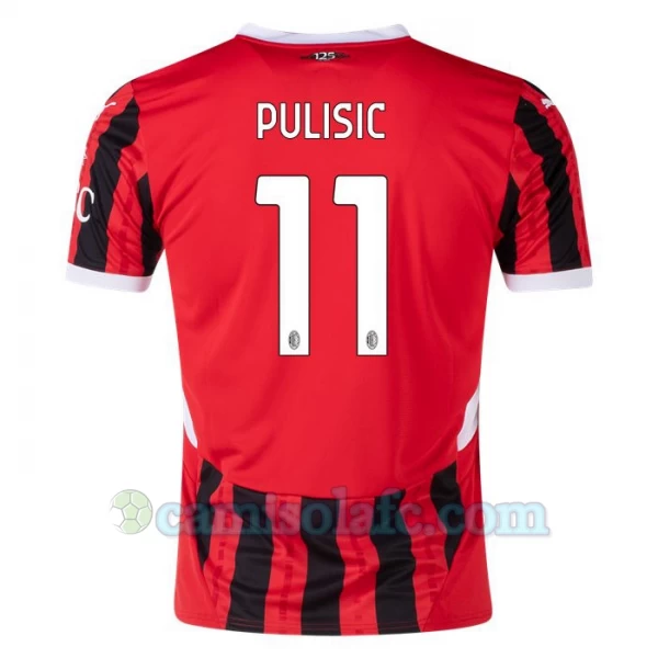 Camisola Futebol AC Milan Christian Pulisic #11 2024-25 Principal Equipamento Homem