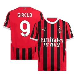 Camisola Futebol AC Milan Olivier Giroud #9 2024-25 Principal Equipamento Homem
