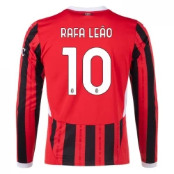 Camisola Futebol AC Milan Rafa Leao #10 2024-25 Principal Equipamento Homem Manga Comprida