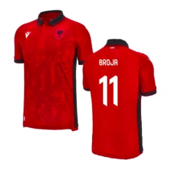 Camisola Futebol Albânia Broja #11 UEFA Euro 2024 Principal Homem Equipamento