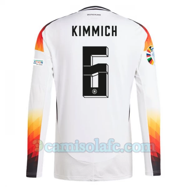 Camisola Futebol Alemanha Joshua Kimmich #6 UEFA Euro 2024 Principal Homem Equipamento Manga Comprida