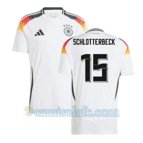 Camisola Futebol Alemanha Schlotterbeck #15 UEFA Euro 2024 Principal Homem Equipamento