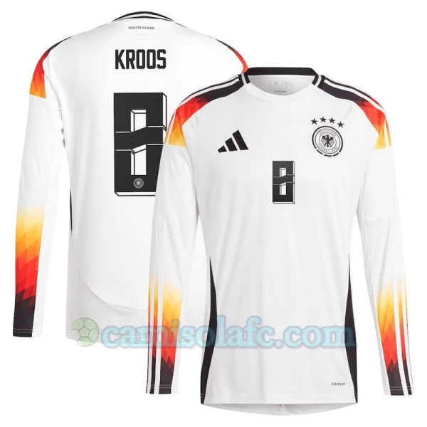 Camisola Futebol Alemanha Toni Kroos #8 UEFA Euro 2024 Principal Homem Equipamento Manga Comprida