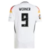 Camisola Futebol Alemanha Werner #9 UEFA Euro 2024 Principal Homem Equipamento