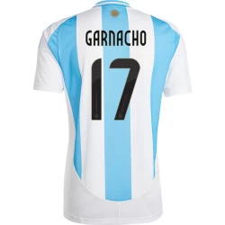 Camisola Futebol Argentina Garnacho #17 Copa America 2024 Principal Homem Equipamento