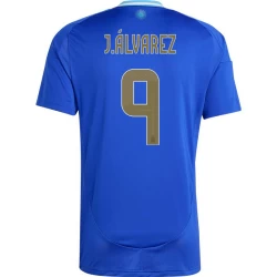 Camisola Futebol Argentina J. Alvarez #9 Copa America 2024 Alternativa Homem Equipamento