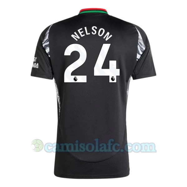 Camisola Futebol Arsenal FC 2024-25 Nelson #24 Alternativa Equipamento Homem