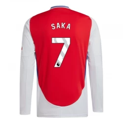 Camisola Futebol Arsenal FC Bukayo Saka #7 2024-25 Principal Equipamento Homem Manga Comprida