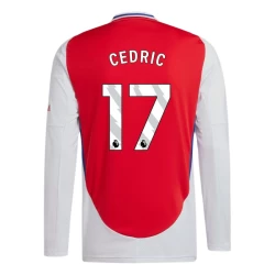 Camisola Futebol Arsenal FC Cedric #17 2024-25 Principal Equipamento Homem Manga Comprida