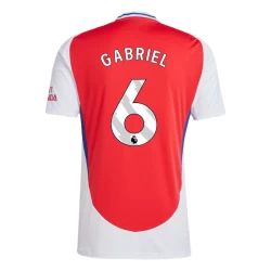 Camisola Futebol Arsenal FC Gabriel #6 2024-25 Principal Equipamento Homem