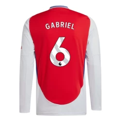 Camisola Futebol Arsenal FC Gabriel #6 2024-25 Principal Equipamento Homem Manga Comprida