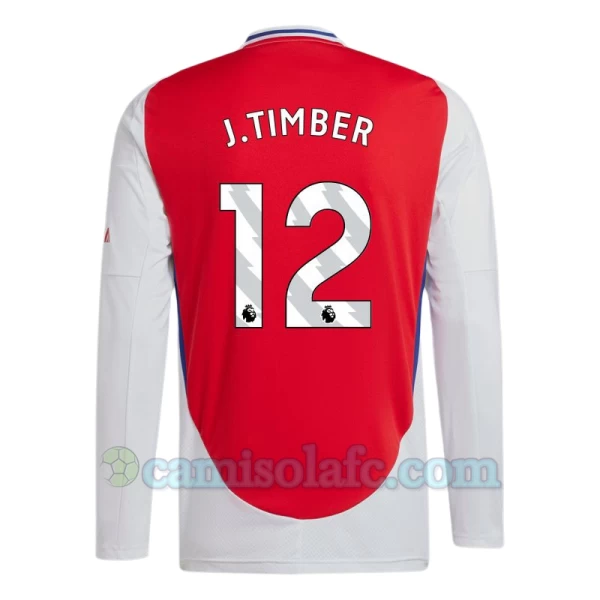 Camisola Futebol Arsenal FC J.Timber #12 2024-25 Principal Equipamento Homem Manga Comprida