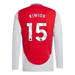 Camisola Futebol Arsenal FC Kiwior #15 2024-25 Principal Equipamento Homem Manga Comprida