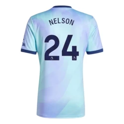 Camisola Futebol Arsenal FC Nelson #24 2024-25 Terceiro Equipamento Homem