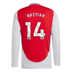 Camisola Futebol Arsenal FC Nketiah #14 2024-25 Principal Equipamento Homem Manga Comprida