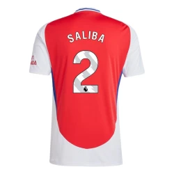 Camisola Futebol Arsenal FC Saliba #2 2024-25 Principal Equipamento Homem