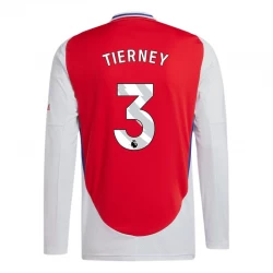Camisola Futebol Arsenal FC Tierney #3 2024-25 Principal Equipamento Homem Manga Comprida