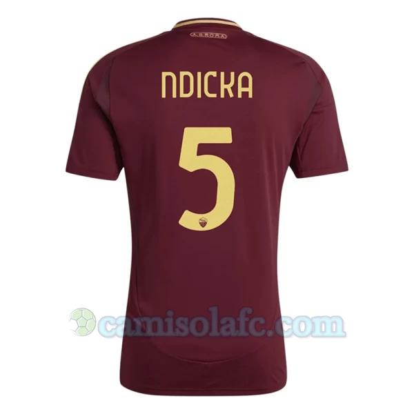 Camisola Futebol AS Roma Ndicka #5 2024-25 Principal Equipamento Homem