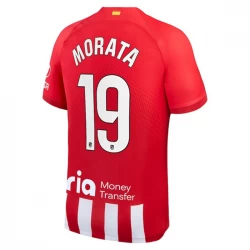 Camisola Futebol Atlético Madrid Alvaro Morata #19 2023-24 Principal Equipamento Homem