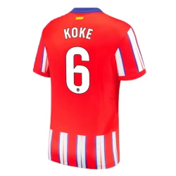 Camisola Futebol Atlético Madrid Koke #6 2024-25 Principal Equipamento Homem