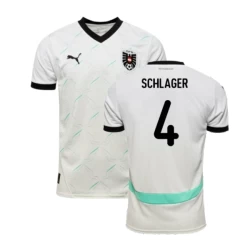 Camisola Futebol Áustria Schlager #4 UEFA Euro 2024 Alternativa Homem Equipamento