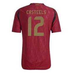 Camisola Futebol Bélgica Casteels #12 UEFA Euro 2024 Principal Homem Equipamento