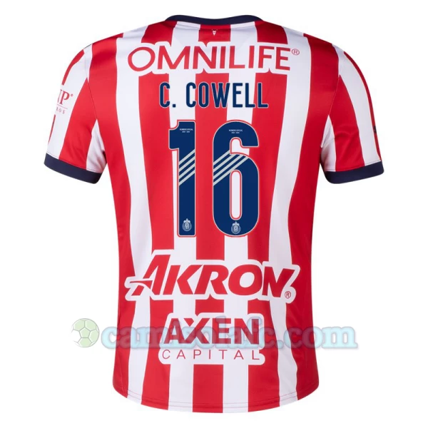 Camisola Futebol CD Guadalajara C. Cowell #16 2024-25 Principal Equipamento Homem