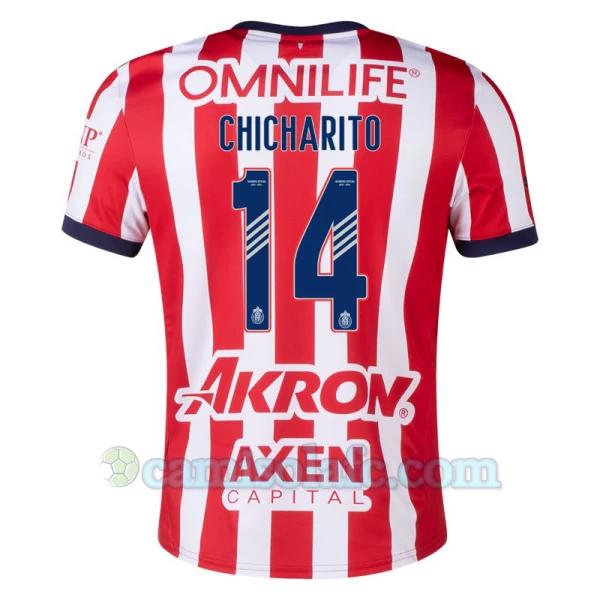 Camisola Futebol CD Guadalajara Chicharito #14 2024-25 Principal Equipamento Homem