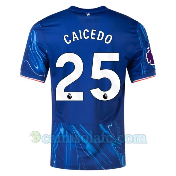 Camisola Futebol Chelsea FC Moisés Caicedo #25 2024-25 Principal Equipamento Homem