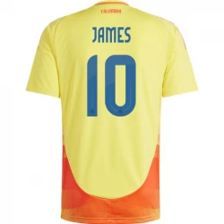 Camisola Futebol Colômbia James Rodríguez #10 Copa America 2024 Principal Homem Equipamento