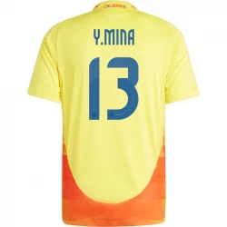 Camisola Futebol Colômbia Y. Mina #13 Copa America 2024 Principal Homem Equipamento