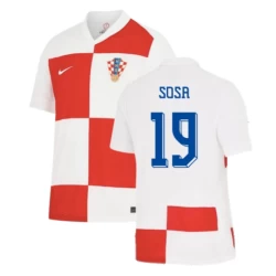 Camisola Futebol Croácia Sosa #19 UEFA Euro 2024 Principal Homem Equipamento