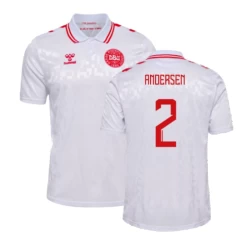 Camisola Futebol Dinamarca Andersen #2 UEFA Euro 2024 Alternativa Homem Equipamento