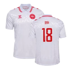 Camisola Futebol Dinamarca Bah #18 UEFA Euro 2024 Alternativa Homem Equipamento