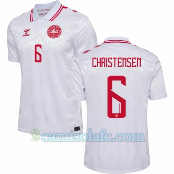 Camisola Futebol Dinamarca Christensen #6 UEFA Euro 2024 Alternativa Homem Equipamento