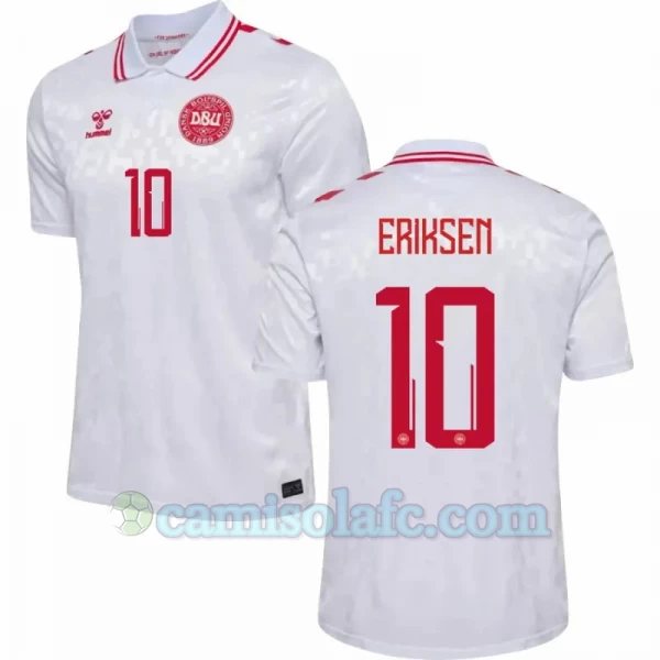 Camisola Futebol Dinamarca Christian Eriksen #10 UEFA Euro 2024 Alternativa Homem Equipamento