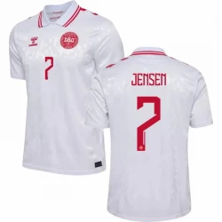 Camisola Futebol Dinamarca Jensen #7 UEFA Euro 2024 Alternativa Homem Equipamento