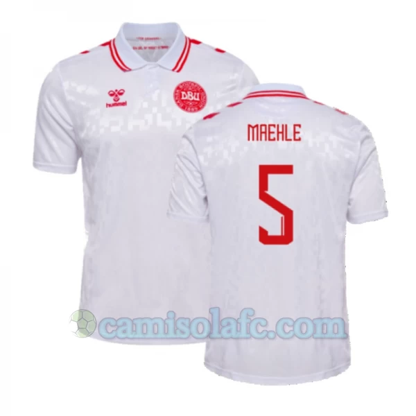 Camisola Futebol Dinamarca Maehle #5 UEFA Euro 2024 Alternativa Homem Equipamento