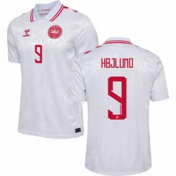 Camisola Futebol Dinamarca Rasmus Højlund #9 UEFA Euro 2024 Alternativa Homem Equipamento