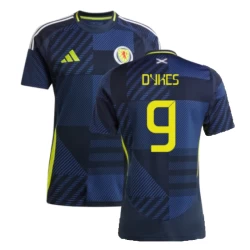 Camisola Futebol Escócia Dykes #9 UEFA Euro 2024 Principal Homem Equipamento