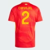 Camisola Futebol Espanha Carvajal #2 UEFA Euro 2024 Principal Homem Equipamento