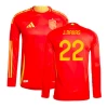 Camisola Futebol Espanha J. Navas #22 UEFA Euro 2024 Principal Homem Equipamento Manga Comprida