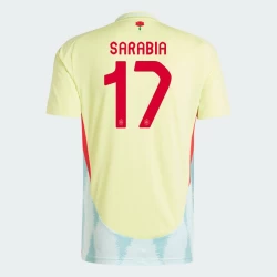 Camisola Futebol Espanha Sarabia #17 UEFA Euro 2024 Alternativa Homem Equipamento