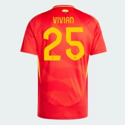 Camisola Futebol Espanha Vivian #25 UEFA Euro 2024 Principal Homem Equipamento