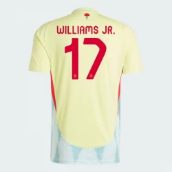 Camisola Futebol Espanha Williams Jr. #17 UEFA Euro 2024 Alternativa Homem Equipamento