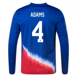 Camisola Futebol Estados Unidos Adams #4 Copa America 2024 Alternativa Homem Equipamento Manga Comprida