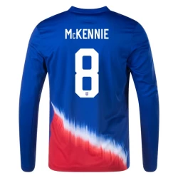 Camisola Futebol Estados Unidos Mckennie #8 Copa America 2024 Alternativa Homem Equipamento Manga Comprida