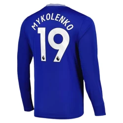 Camisola Futebol Everton FC Mykolenko #19 2024-25 Principal Equipamento Homem Manga Comprida