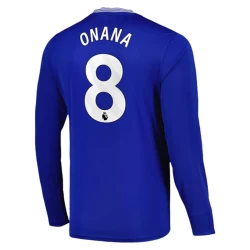 Camisola Futebol Everton FC Onana #8 2024-25 Principal Equipamento Homem Manga Comprida